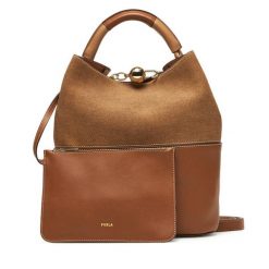 Torebka Furla. Brązowe torebki klasyczne Furla, bez wzorów, bez dodatków. Za 1,929.00 zł.