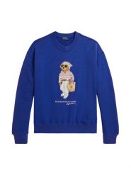 Polo Ralph Lauren Bluza 211A12730001 Niebieski Regular Fit. Niebieskie bluzy Polo Ralph Lauren, l, bez wzorów, z bawełny, bez kaptura. Za 1,299.00 zł.