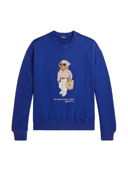 Polo Ralph Lauren Bluza 211A12730001 Niebieski Regular Fit. Niebieskie bluzy Polo Ralph Lauren, l, bez wzorów, z bawełny, bez kaptura. Za 780.99 zł.