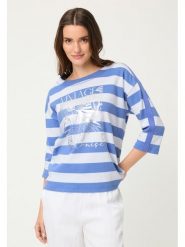 Olsen Bluza w kolorze błękitno-białym rozmiar: 40. Białe bluzy Olsen, bez wzorów, bez kaptura. Za 73.95 zł.