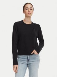 Tommy Hilfiger Sweter WW0WW51432 Czarny Regular Fit. Czarne swetry TOMMY HILFIGER, xxs, bez wzorów, z wełny, bez ramiączek. Za 649.99 zł.
