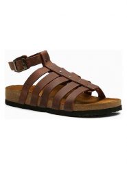 Comfortfusse Skórzane sandały "Ares" w kolorze brązowym rozmiar: 35. Brązowe sandały Comfortfüße, bez wzorów, z materiału, klasyczne, z otwartym noskiem, bez obcasa, bez zapięcia. Za 252.99 zł.