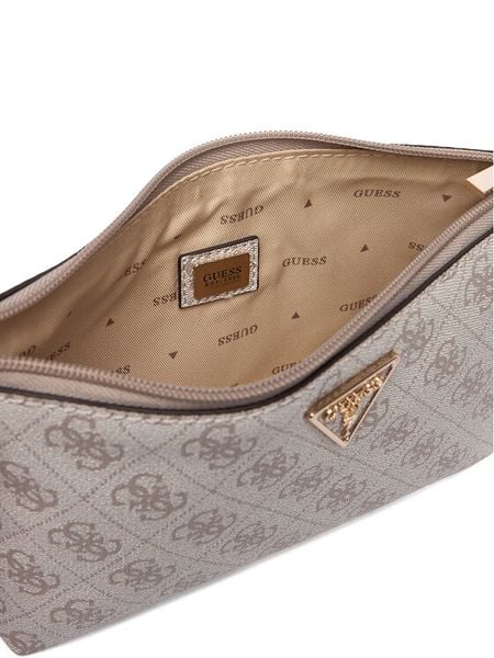 Guess Kosmetyczka Laurell II Slg SWSG74 59145 Beżowy. Brązowe kufry i kosmetyczki Guess, z aplikacjami, ze skóry, bez dodatków. Za 269.99 zł.