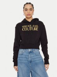 Versace Jeans Couture Bluza 78HAIT01 Czarny Regular Fit. Czarne bluzy Versace Jeans Couture, l, bez wzorów, z bawełny, bez kaptura. Za 399.99 zł.