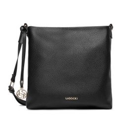 Torebka Lasocki. Czarne listonoszki Lasocki, bez wzorów, bez dodatków. Za 169.99 zł.