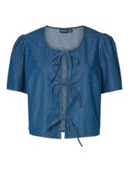Pieces Top "Tenim" w kolorze niebieskim rozmiar: M. Niebieskie topy Pieces, m, bez wzorów, bez kołnierzyka, bez ramiączek. Za 101.45 zł.