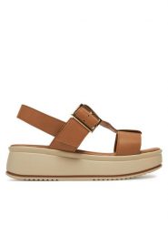 Lasocki Sandały ARC-4883-17 Brązowy. Brązowe sandały Lasocki, bez wzorów, ze skóry, bez obcasa, na koturnie, bez zapięcia. Za 169.99 zł.