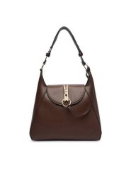 LOVE MOSCHINO Torebka JC4028PP1PLI0300 Brązowy. Brązowe torebki klasyczne Love Moschino, bez wzorów, ze skóry, bez dodatków. Za 949.99 zł.