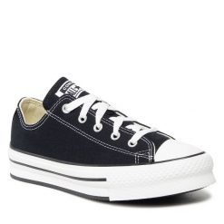 Trampki Converse. Czarne trampki Converse, bez wzorów, bez zapięcia. Za 279.99 zł.