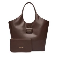 Torebka LOVE MOSCHINO. Brązowe torebki klasyczne Love Moschino, bez wzorów, bez dodatków. Za 849.99 zł.