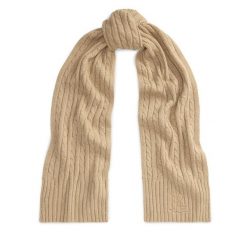 Szalik LAUREN RALPH LAUREN. Brązowe szaliki Lauren Ralph Lauren, bez wzorów. Za 419.99 zł.