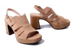 WONDERS L-1422 sand, sandały damskie. Brązowe sandały Wonders, bez wzorów, bez obcasa, bez zapięcia. Za 589.90 zł.