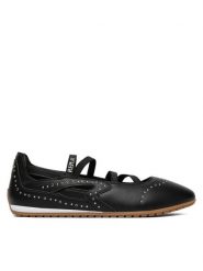 REPLAY Baleriny GWSN2.000.C0007S Czarny. Czarne baleriny Replay, bez wzorów, ze skóry, bez obcasa. Za 349.99 zł.