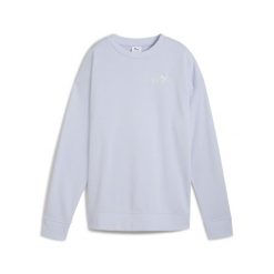 Damska luźna bluza z okrągłym dekoltem i małym logo No.1 ESS PUMA. Niebieskie bluzy Puma, l, bez wzorów, bez kaptura. Za 129.00 zł.