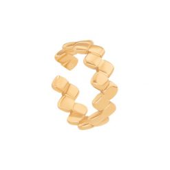 Pierścionek Snake wąski, pozłacany. Żółte pierścionki Lilou, pozłacane. Za 119.00 zł.