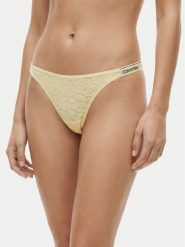 Calvin Klein Underwear Stringi LV00QD5154 Biały. Białe stringi Calvin Klein Underwear, bez wzorów, z syntetyku. Za 79.99 zł.