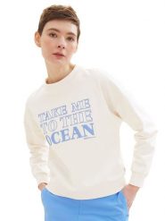 Tom Tailor Bluza w kolorze kremowym rozmiar: L. Brązowe bluzy Tom Tailor, l, bez wzorów, z bawełny, bez kaptura. Za 57.06 zł.