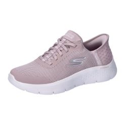 Buty sportowe Sneakersy damskie, Slip-Ins: GO WALK Flex - Grand Entry. Białe obuwie sportowe Skechers, bez zapięcia, trekkingowe. Za 309.99 zł.