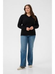 KAFFE curve Sweter w kolorze czarnym rozmiar: XL. Czarne swetry KAFFE curve, xl, bez wzorów, bez ramiączek. Za 130.99 zł.