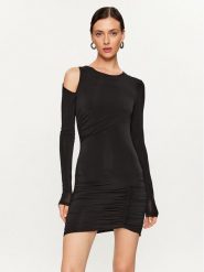 Pinko Sukienka koktajlowa Bey Blate Abito 102489 A1BQ Czarny Slim Fit. Czarne sukienki Pinko, m, bez wzorów, z wiskozy, wizytowe, bez kołnierzyka, bez ramiączek. Za 399.99 zł.
