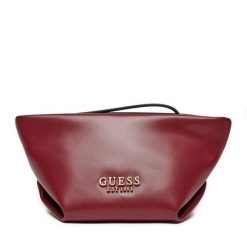 Kosmetyczka Guess. Czerwone kufry i kosmetyczki Guess, z aplikacjami, bez dodatków. Za 209.99 zł.