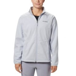 Kurtka Przejściowa Damska Columbia Kruser Ridge II Softshell. Szare kurtki sportowe Columbia, m, bez wzorów, z softshellu, bez kaptura, trekkingowe. W wyprzedaży za 322.70 zł.