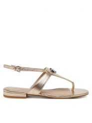 LAUREN RALPH LAUREN Sandały Everley 802970532001 Złoty. Żółte sandały Lauren Ralph Lauren, bez wzorów, ze skóry, bez obcasa, na płaskiej podeszwie, bez zapięcia. Za 389.99 zł.