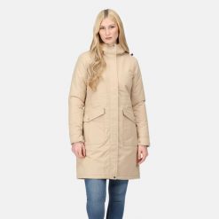 Kurtka Parka Romine Waterproof Rozmiar 40 Beżowy - RWP351-0GE. Brązowe parki Regatta, m, z tkaniny, eleganckie, bez kaptura. W wyprzedaży za 189.99 zł.