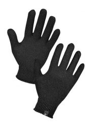 Norfolk Wełniane rękawiczki w kolorze antracytowym rozmiar: S/M. Czarne rękawiczki Norfolk, bez wzorów, prążkowane. Za 56.66 zł.