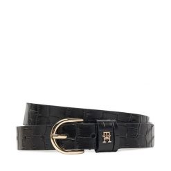 Pasek Damski Tommy Hilfiger. Czarne paski TOMMY HILFIGER, bez wzorów. Za 239.99 zł.