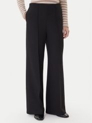 Tommy Hilfiger Spodnie palazzo WW0WW48406 Czarny Wide Leg. Czarne spodnie materiałowe TOMMY HILFIGER, bez wzorów, z materiału. Za 649.99 zł.