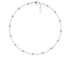 Bransoletka 16+5 cm, koralowa emalia, posrebrzana. Szare bransoletki Lilou, posrebrzane. Za 99.00 zł.
