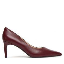 Szpilki Calvin Klein. Brązowe szpilki Calvin Klein, bez wzorów, bez obcasa, na szpilce, bez zapięcia. Za 649.99 zł.