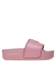 KARL LAGERFELD Klapki Kondo Maxi KL80819M Różowy. Czerwone klapki KARL LAGERFELD, bez wzorów, z tworzywa sztucznego, bez obcasa. Za 349.99 zł.