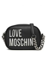 LOVE MOSCHINO Torebka JC4026PP1MKD000B Czarny. Czarne listonoszki Love Moschino, bez wzorów, ze skóry, bez dodatków. Za 419.99 zł.
