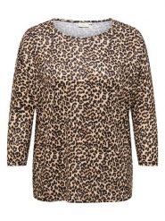 ONLY Carmakoma Bluzka w kolorze jasnobrązowym rozmiar: XL-54. Brązowe bluzki Only Carmakoma, xl, bez wzorów, bez kołnierzyka, bez ramiączek. Za 48.39 zł.