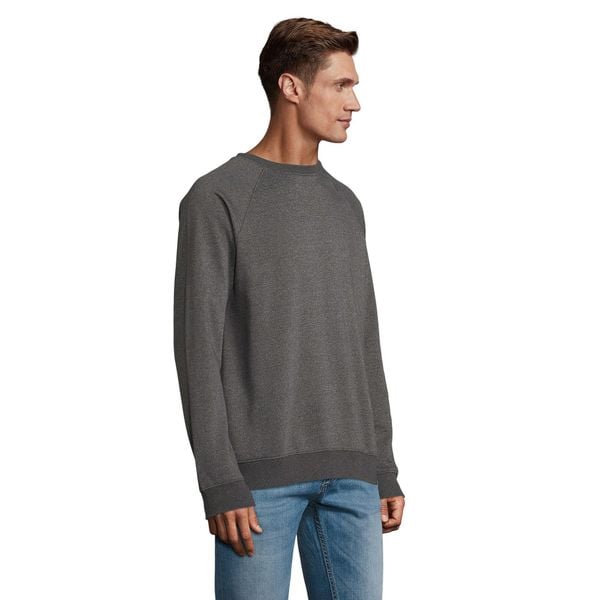 Bluza Unisex Space Melange Dla Dorosłych. Szare bluzy SOL'S, l, bez wzorów, z bawełny, z kapturem. Za 117.99 zł.