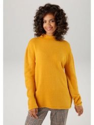 Aniston Sweter w kolorze pomarańczowym rozmiar: 40. Pomarańczowe swetry Aniston, bez wzorów, bez ramiączek. Za 48.39 zł.