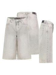 Sublevel Bermudy dżinsowe w kolorze jasnoszarym rozmiar: L. Szare szorty Sublevel, z aplikacjami, z bawełny, klasyczne. Za 113.99 zł.