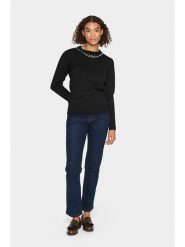 SAINT TROPEZ Sweter w kolorze czarnym rozmiar: M. Czarne swetry Saint Tropez, m, bez wzorów, bez ramiączek. Za 135.49 zł.