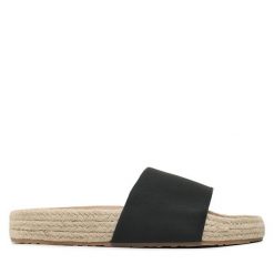 Espadryle Roxy. Czarne espadryle Roxy, bez wzorów, bez obcasa, bez zapięcia. Za 199.99 zł.
