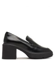 Calvin Klein Półbuty Block Heel Loafer Lth Hdw HW0HW03176 Czarny. Czarne czółenka Calvin Klein, bez wzorów, ze skóry, bez obcasa, na obcasie, bez zapięcia. Za 699.99 zł.