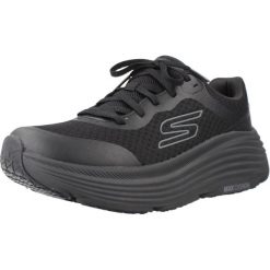 Kapcie SKECHERS MAX CUSHIONING ENDEA Czarny. Czarne obuwie domowe Skechers, bez wzorów, z syntetyku, bez zapięcia. Za 375.99 zł.