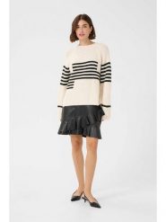 CULTURE Sweter w kolorze biało-czarnym rozmiar: XS. Białe swetry Culture, xs, bez wzorów, ze splotem, bez ramiączek. Za 130.99 zł.