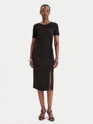 Patrizia Pepe Sukienka koktajlowa 8A1596/A701-K103 Czarny Regular Fit. Czarne sukienki Patrizia Pepe, bez wzorów, z syntetyku, wizytowe, bez kołnierzyka, bez ramiączek. Za 989.99 zł.