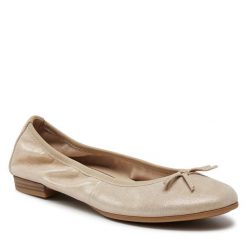 Baleriny Tamaris. Żółte baleriny Tamaris, bez wzorów, bez obcasa. Za 209.99 zł.