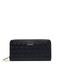 Liu Jo Portfel AF6170 E1141 Czarny. Czarne portfele Liu Jo, bez wzorów, ze skóry. Za 249.99 zł.
