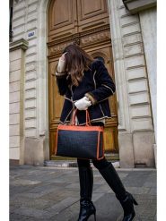 Victor & Hugo Paris Skórzana torebka "Nina" w kolorze pomarańczowym - 37 x 27 x 12 cm rozmiar: onesize. Pomarańczowe torby na ramię Victor & Hugo Paris, bez wzorów, z materiału, na ramię, bez dodatków. Za 326.99 zł.