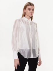 Guess Koszula W3RH59 WF5L0 Beżowy Regular Fit. Brązowe koszule Guess, l, z aplikacjami, z lyocellu, bez kołnierzyka, bez ramiączek. Za 229.99 zł.