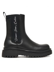 Versace Jeans Couture Sztyblety 79VA3S60 Czarny. Czarne botki Versace Jeans Couture, bez wzorów, z jeansu, bez obcasa, na płaskiej podeszwie, bez zapięcia. Za 1,039.00 zł.